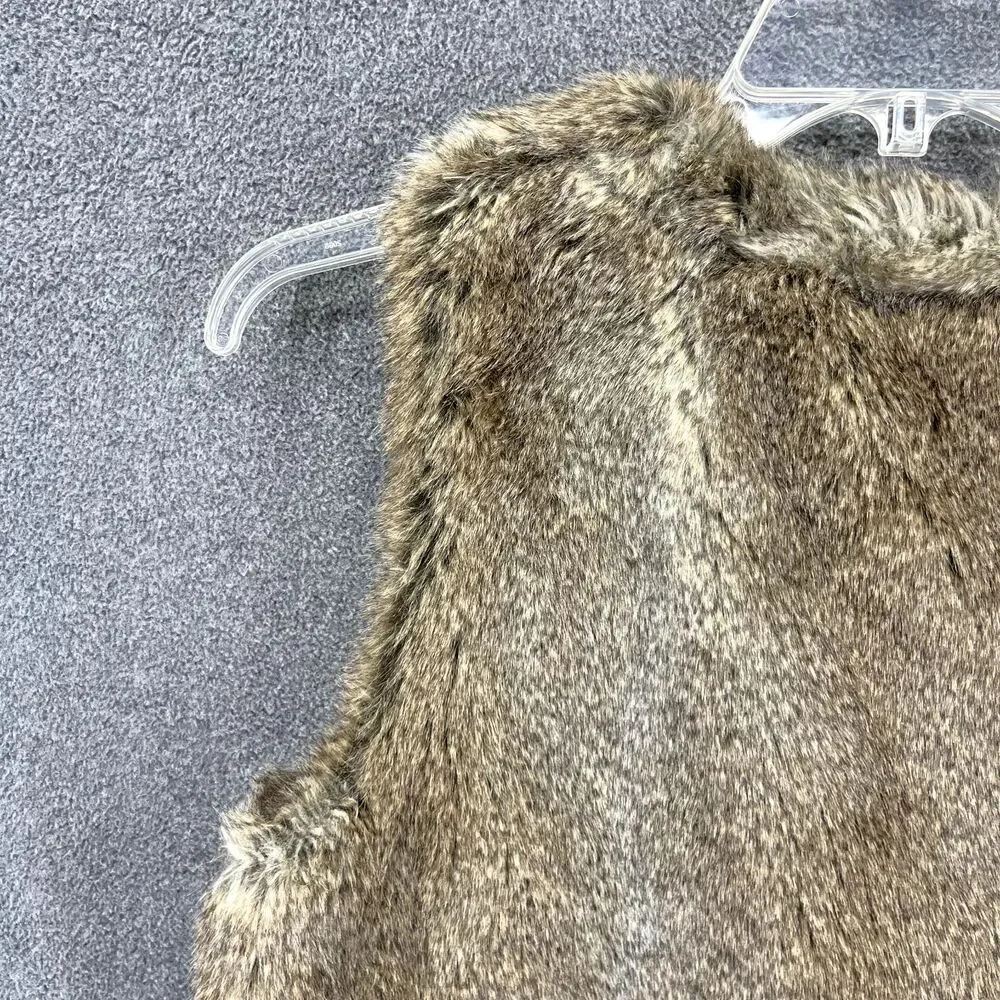 TALULA Vest‎ Womens Medium Brown Faux Fur Aritzia Park Slope Plush Jacket